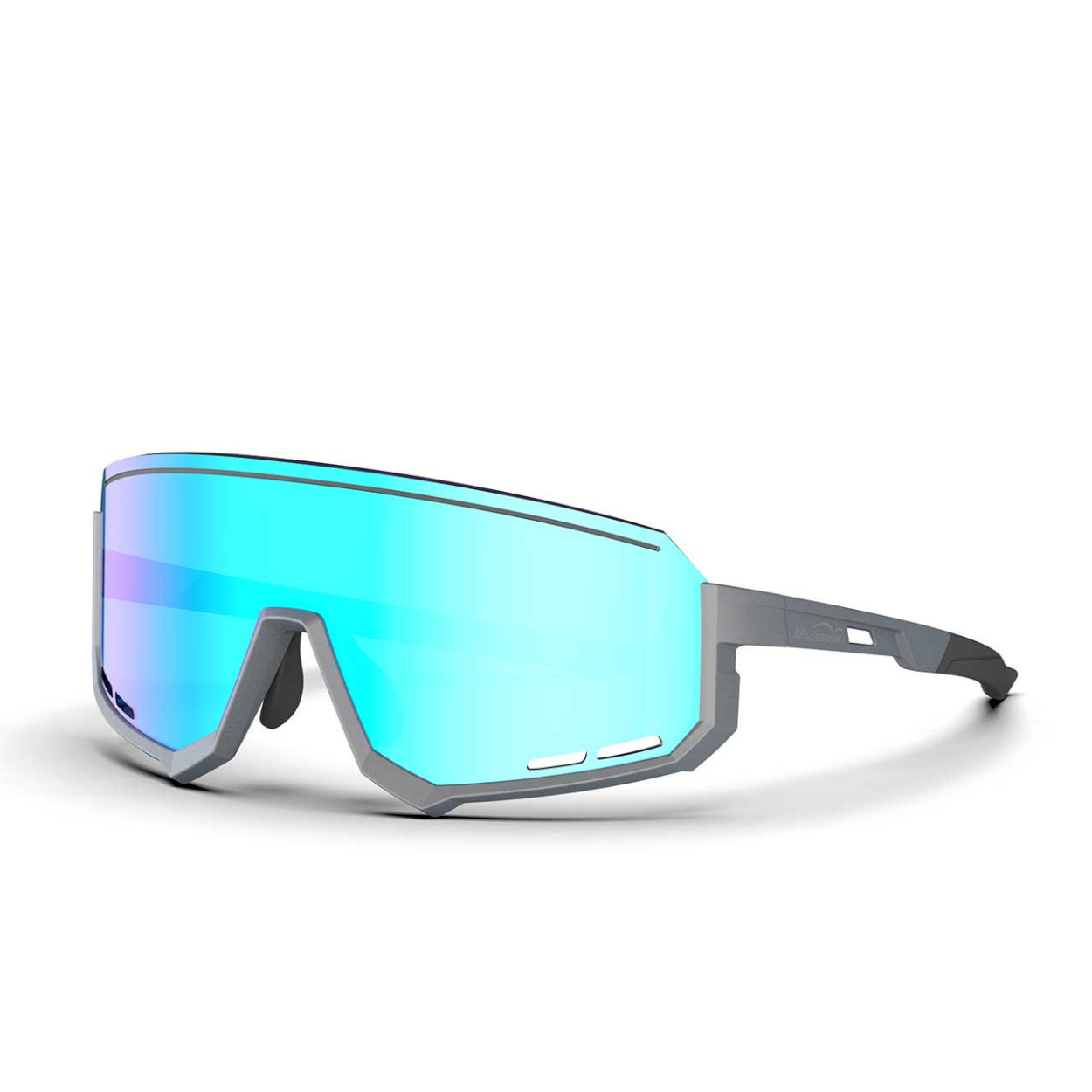 Lunettes MagicShine Sprinter Photochromic Matt Gris/Noir+Bleu