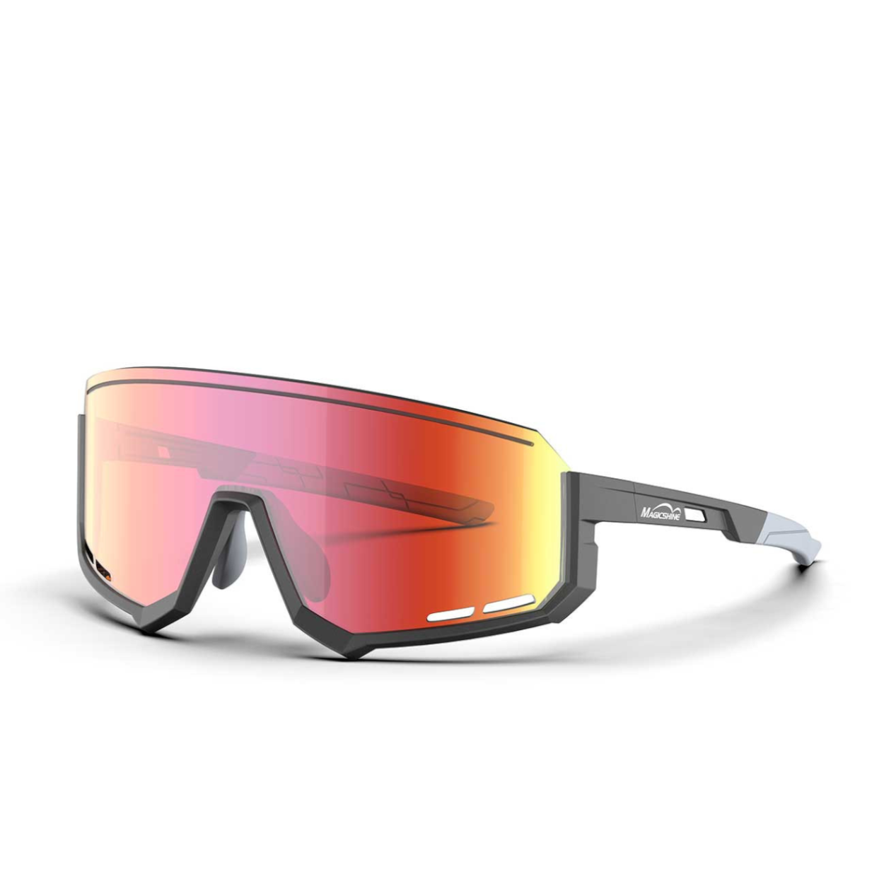 Lunettes MagicShine Sprinter Photochromic Matt Noir/Gris+Rouge