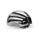CASQUE MET TRENTA 3K CARBON MIPS BLANC/ARGENT MÉTALLIQUE