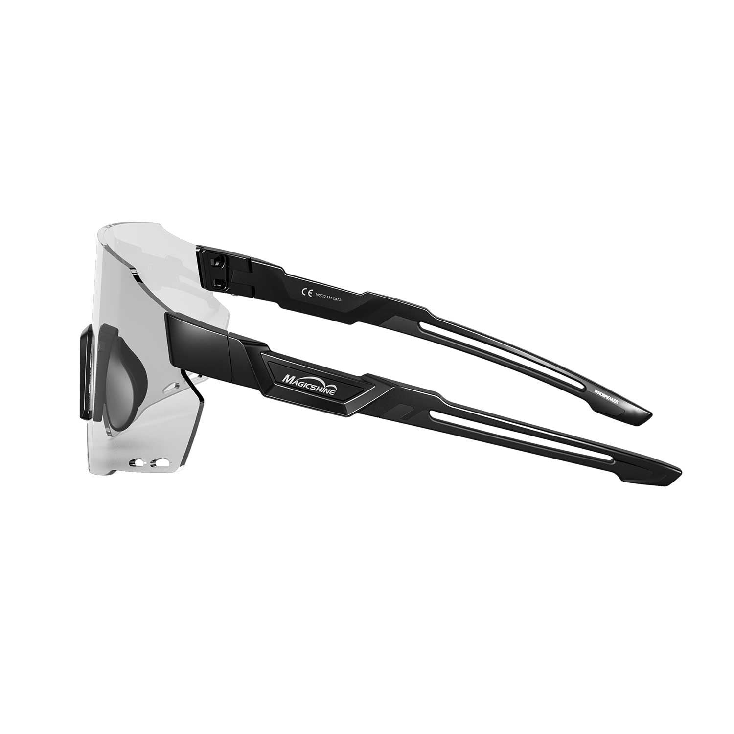 Lunettes MagicShine Windbreaker Photochromic Matt Noir+Noir